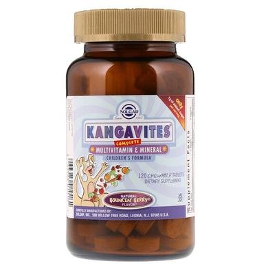 Витамины для детей, Kangavites, Solgar, кангавитс, ягоды, 120 таблеток - фото