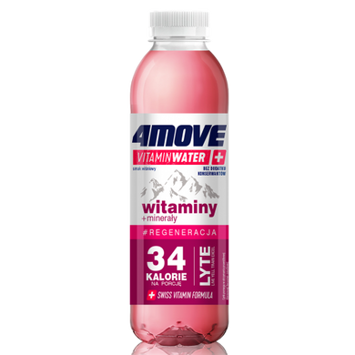 Витаминизированная вода с витаминами и минералами, 4move, вкус вишня (красная), 556 мл - фото