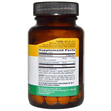 Витамин В6 (пиридоксин фосфат), P-5-P, Country Life, 50 мг, 100 таблеток - фото
