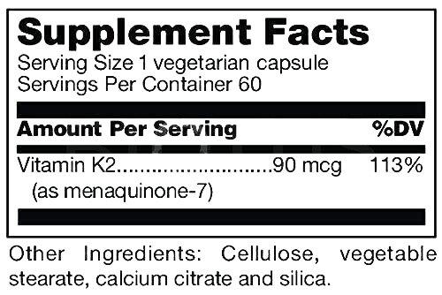 Витамин К2, Vitamin K2, Menaquinone-7, Douglas Laboratories, 60 капсул - фото
