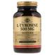 Тирозин, L-Tyrosine, Solgar, 500 мг, 100 капсул, фото – 1