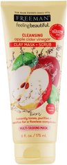 Маска 4в1 для обличчя "Оцет яблучного сидру", Feeling Beautiful 4-in-1 Apple Cider Vinegar Foaming Clay, Freeman, 175 мл - фото