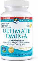 Омега-3 очищенный со вкусом лимона, Ultimate Omega, Nordic Naturals, 1280 мг, 90 гелевых капсул - фото