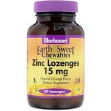Цинк со вкусом апельсина, Zinc Lozenges, Bluebonnet Nutrition, 15 мг, 60 леденцов, фото