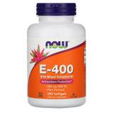 Вітамін Е, Natural E-400, Now Foods, 250 капсул, фото