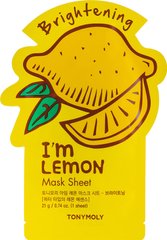 Листова маска для обличчя, I'm Real Lemon Mask Sheet, Tony Moly, 21 мл - фото