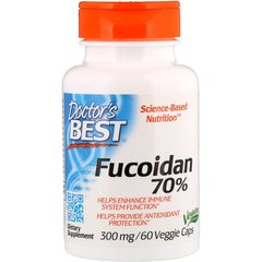 Фукоидан 70%, Fucoidan, Doctor's Best, 60 капсул - фото