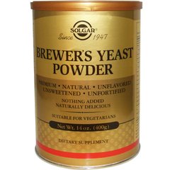 Пивные дрожжи, Brewer's Yeast, Solgar, порошок, 400 гр. - фото