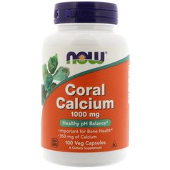 Коралловый кальций, Coral Calcium, Now Foods, 1000 мг, 100 капсул - фото