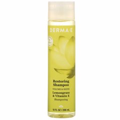Восстанавливающий шампунь с маслом лемонграсса и витамином, Derma E, 296 мл - фото