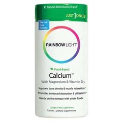 Кальций, Магний и витамин D3, Calcium With Magnesium & Vitamin D3, Rainbow Light, 90 таблеток - фото