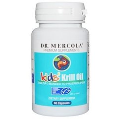 Масло криля для детей, Kids Krill Oil, Dr. Mercola, 60 капсул - фото