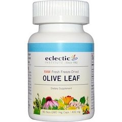 Экстракт листьев оливы, Olive Leaf, Eclectic Institute, 400 мг, 90 капсул - фото