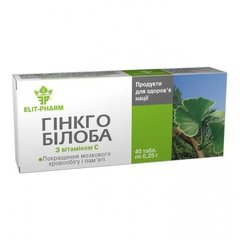 Гинкго билоба, Элит-Фарм, 40 таблеток - фото