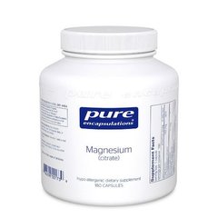 Магній (як цитрат), Magnesium (citrate), Pure Encapsulations, 180 капсул - фото
