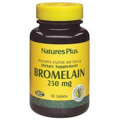 Бромелайн, Nature's Plus, 250 мг, 90 таблеток - фото