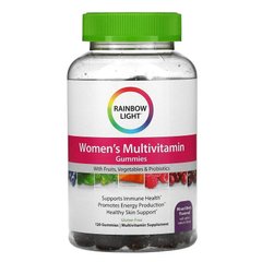 Мультивитамины для поддержания энергии для женщин, New Women'S Multivitamin Gummies, Rainbow Light, 120 жевательных таблеток - фото