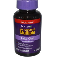 Мультивитамины (без железа), Natrol, 60 таблеток - фото