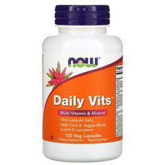 Мультивитамины и минералы, Daily Vits, Now Foods, 120 капсул - фото