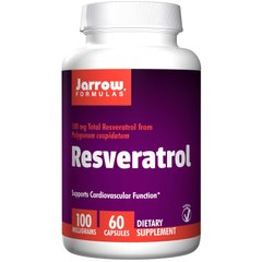 Ресвератрол (Resveratrol), Jarrow Formulas, 100 мг, 60 капсул - фото