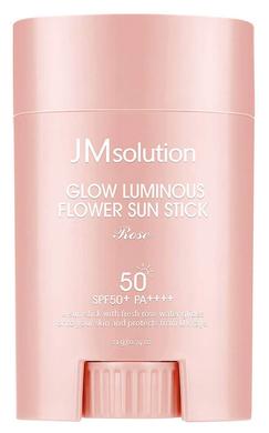 Сонцезахисний стік для обличчя з рожевою водою, Yoongwang Flower Sun Stick Rose SPF50, Jmsolution, 21 г - фото