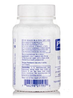 Витамин D3, Vitamin D3, Pure Encapsulations, 10 000 МЕ, 120 капсул - фото