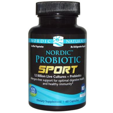 Пробіотики для спортсменів, Probiotic Sport, Nordic Naturals, 60 капсул - фото