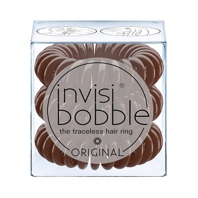 Резинка-браслет для волосся, Original Pretzel Brown, Invisibobble, 3 шт - фото