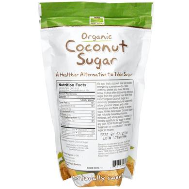 Кокосовий цукор, Coconut Sugar, Now Foods, 454 г - фото