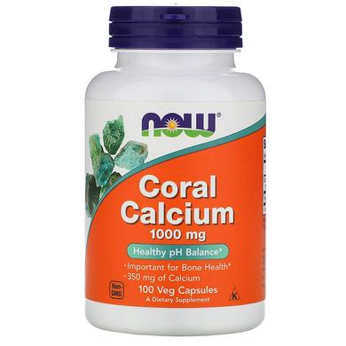 Коралловый кальций, Coral Calcium, Now Foods, 1000 мг, 100 капсул - фото