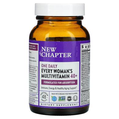 Мультивитамины для женщин 40+, One Daily Multi, New Chapter, 1 в день, 48 таблеток - фото