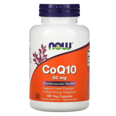 Коэнзим Q10 (CoQ10), Now Foods, 60 мг, 180 капсул - фото