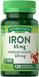 Железо, Iron, 65 мг, Nature's Truth, 120 вегетарианских таблеток, фото – 1