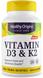 Вітамін Д3 і К2, Vitamin D3 + K2, Healthy Origins, 50 мкг/200 мкг, 180 гелевих капсул, фото – 1