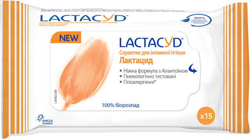 Серветки для інтимної гігієни, Lactacyd, 15 шт - фото