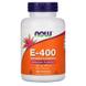 Витамин Е, Natural E-400, Now Foods, 250 капсул, фото – 1