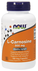 Карнозин, L-Carnosine, Now Foods, 500 мг, 100 капсул - фото