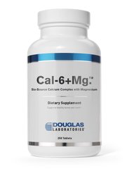 Кальций комплекс с магнием, CAL-6 Plus Mg.T, Douglas Laboratories, 250 таблеток - фото