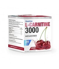 Л-карнітин 3000, L-Carnitine 3000, Quamtrax, смак вишня, 20 флаконів - фото