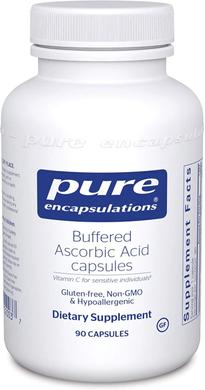 Буферизированная аскорбиновая кислота, Buffered Ascorbic Acid, Pure Encapsulations, 90 капсул - фото