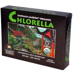 Хлорелла органик (Chlorella), Source Naturals, 200 мг, 300 таблеток - фото