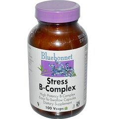 Комплекс В - стресс, Stress B-Complex, Bluebonnet Nutrition, 100 капсул - фото