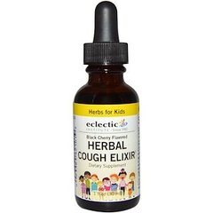 Травы от кашля у детей, эликсир, Herbal Cough Elixir, Eclectic Institute, 30 мл - фото