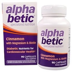 Альфа Бетик, Alpha Betic, Enzymatic Therapy (Nature's Way), для диабетиков, 90 капсул - фото