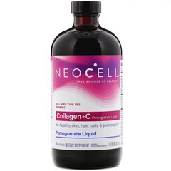Коллаген и гранат, Collagen +C Pomegranate, Neocell, жидкий, 473 мл - фото