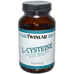Цистеин, L-Cysteine, Twinlab, 60 капсул - фото