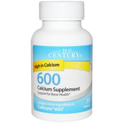 Кальцій для кісток, Calcium, 21st Century, 75 таблеток - фото