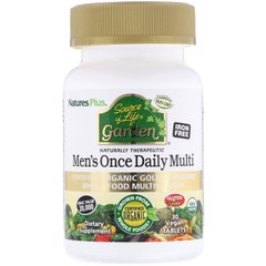 Щоденні мультивітаміни для чоловіків, Men's Once Daily Multi, Nature's Plus, Source of Life Garden, 30 таблеток - фото
