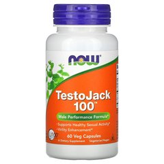 Репродуктивное здоровье мужчин, TestoJack 100, Now Foods, 60 капсул - фото
