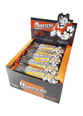Упаковка батончиков, High Protein Bar, Monsters, вкус курага, 12 шт х 80 г - фото